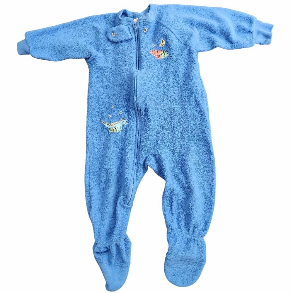 Vintage Carters 1990's Dinosaur One Piece Pajamas 2T